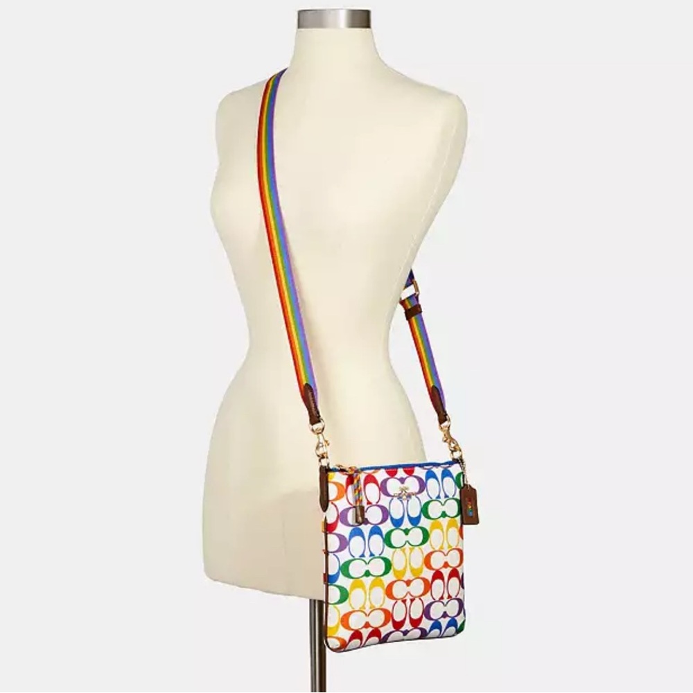 Coach lgbtq Geometric Crossbody Bag with Adjustable Strap